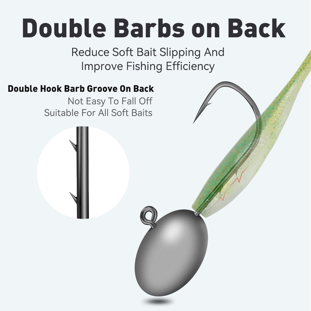 Kingdom 15pcs Lead Head Hook F - Fishing Hook Barbless review and price