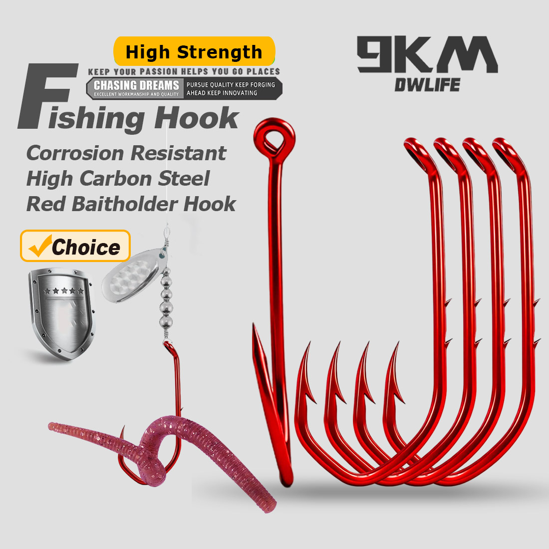 9KM Baitholder Hook 50-100pcs  - Fishing Hook Offset review and price