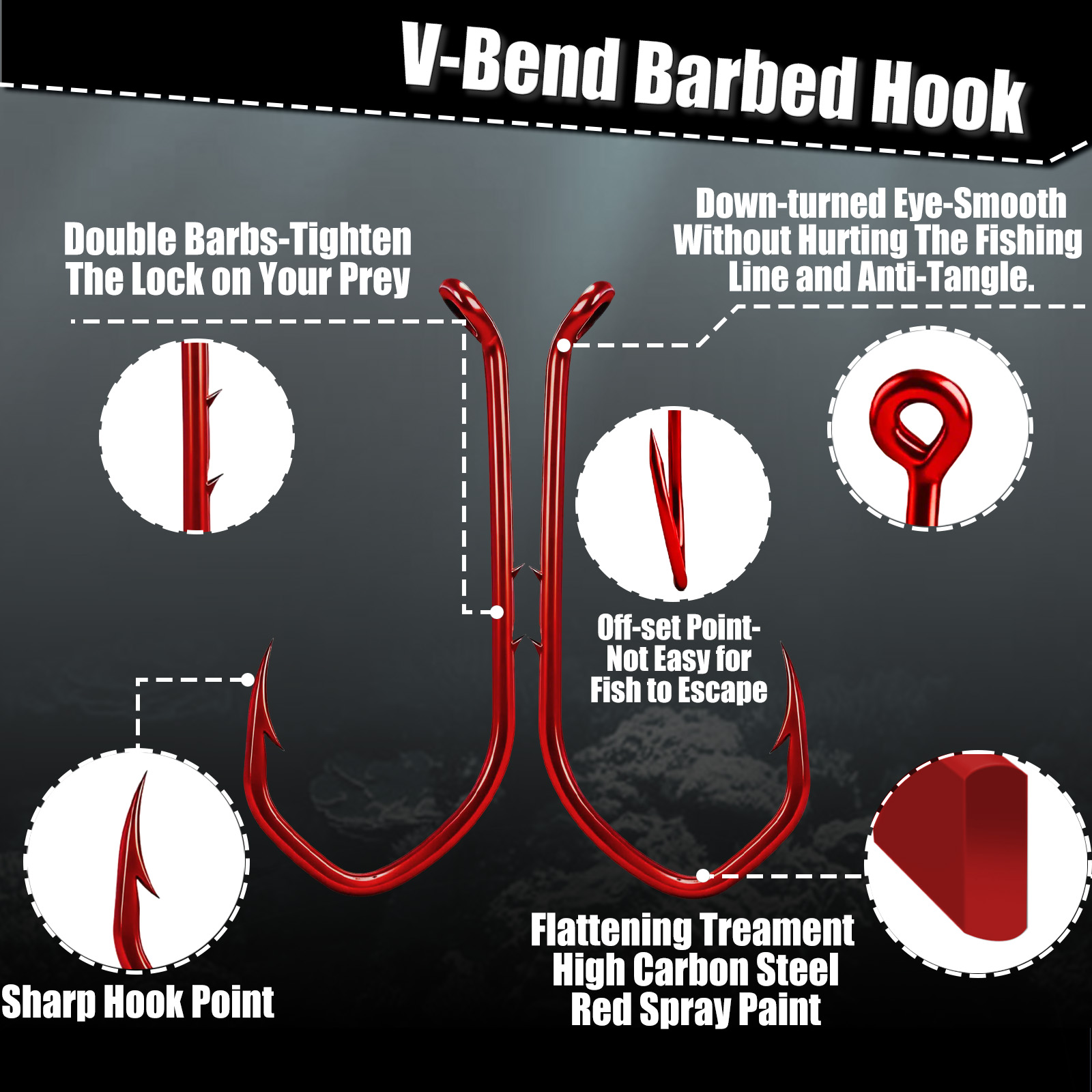 9KM Baitholder Hook 50-100pcs  - Fishing Hook Offset review and price