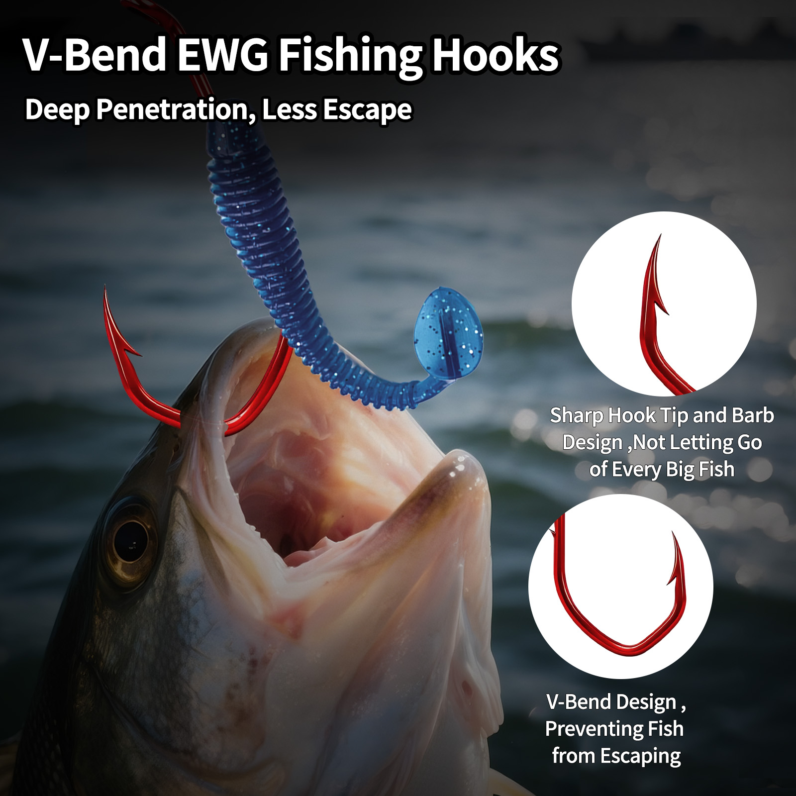 9KM Baitholder Hook 50-100pcs  - Fishing Hook Offset review and price