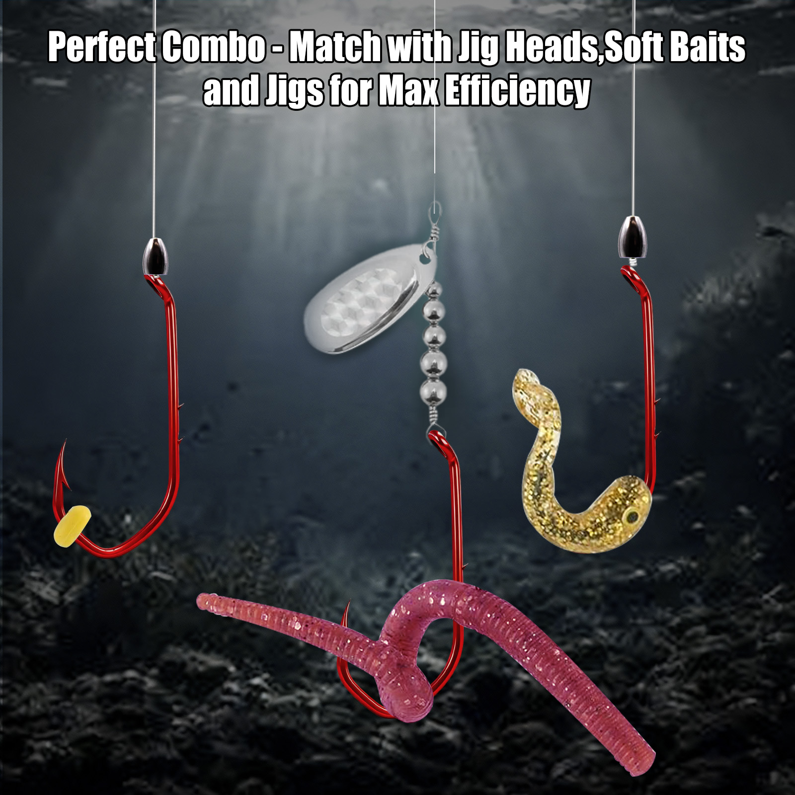 9KM Baitholder Hook 50-100pcs  - Fishing Hook Offset review and price